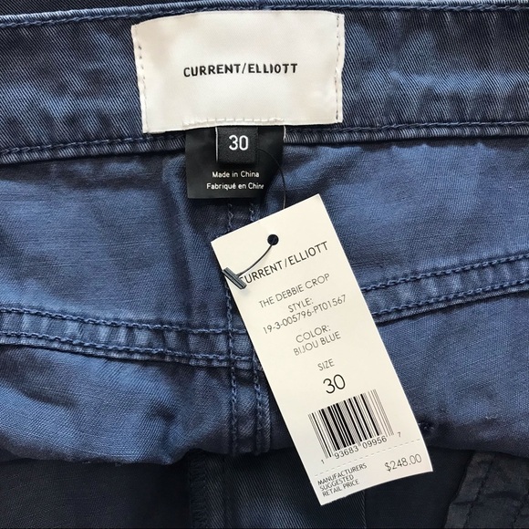 New! Current Elliot The Debbie Crop Straight Leg Ankle Pants - Picture 8 of 11